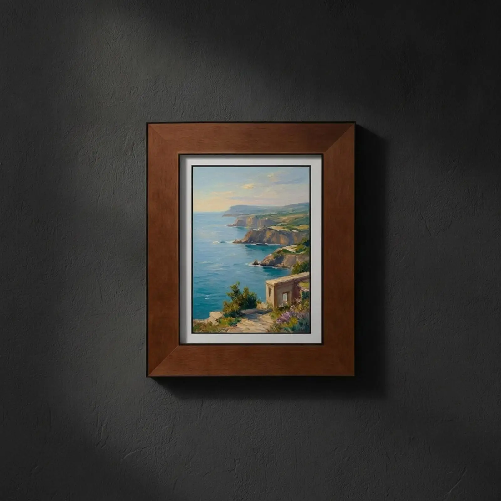 Detailed Framed Canvas Wall Art | White Mat Border, Framed Canvas Print, for Entryway