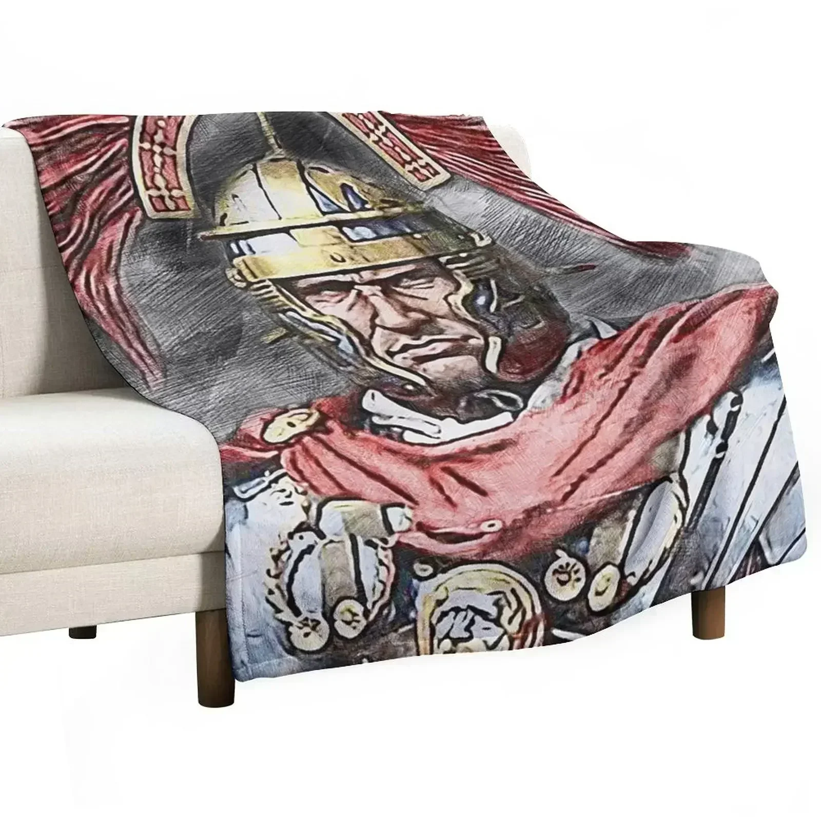 

Portrait of a Roman Legionary Throw Blanket Vintage Heavy Softest Sofa Throw Blankets