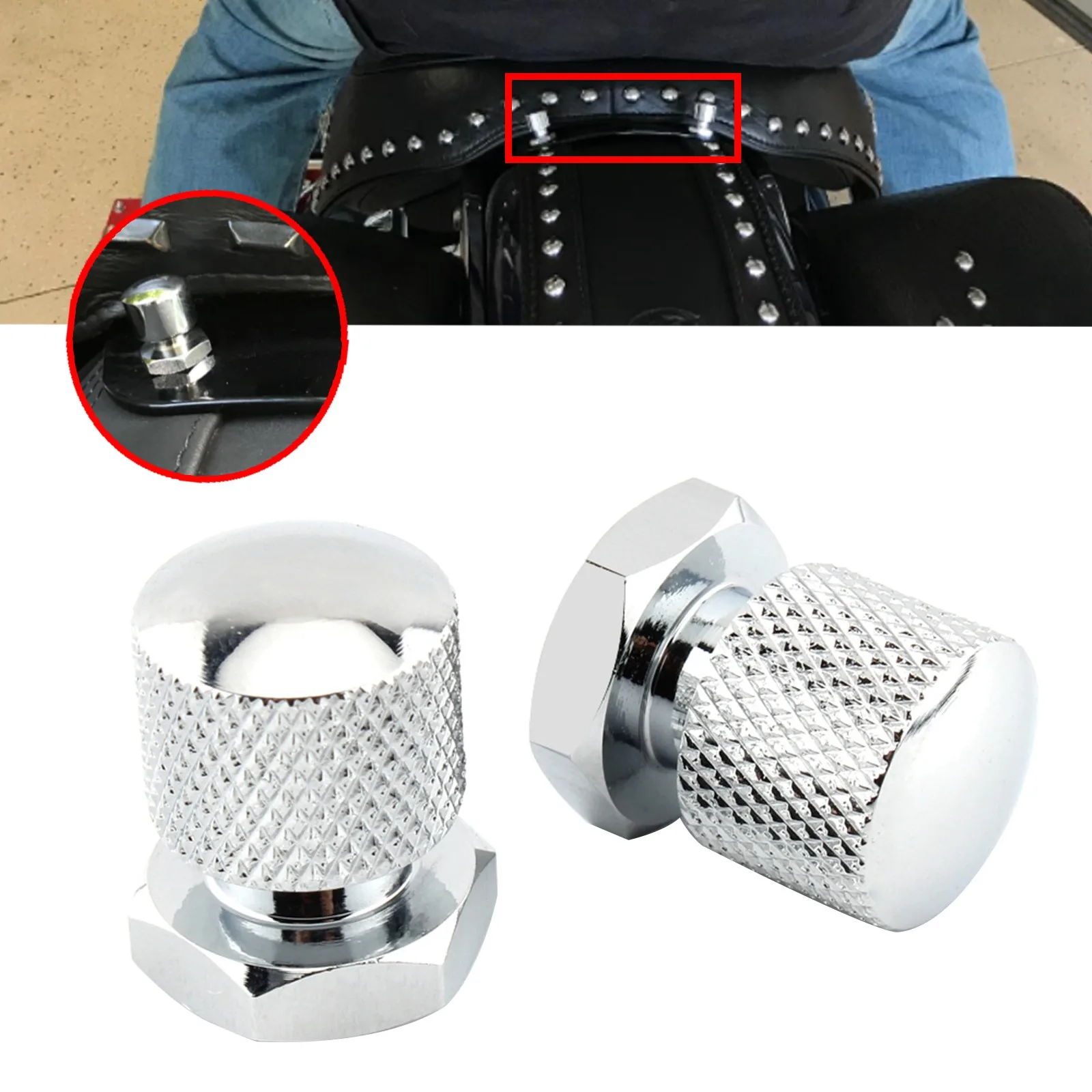 Motorcycle Rear Seat Screw Trim Cover Mounting Nut Bolt Motocross For CVO Softail Convertible Road Glide Street Glide Accessorie