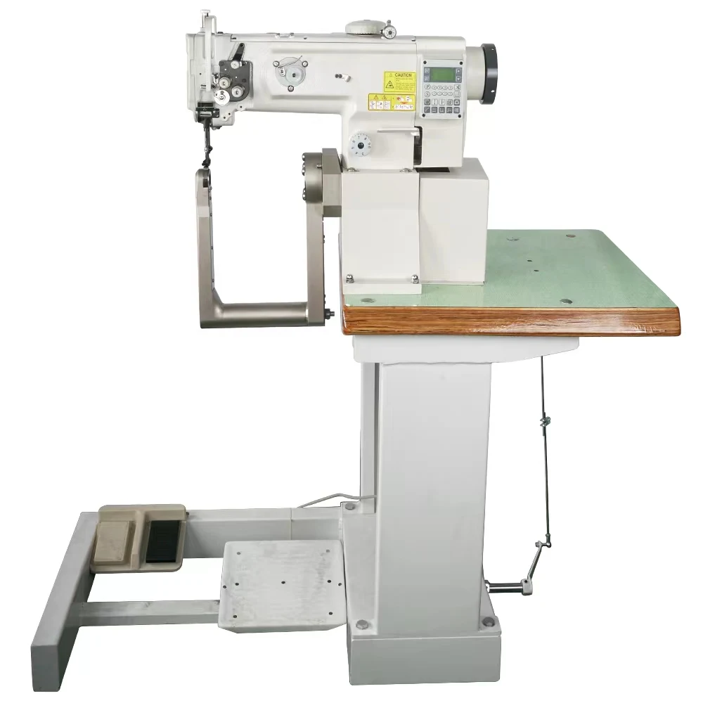 180 Degree Rotating Roller Feeding Shoe Bag Leather Products Automatic Industrial Sewing Machine Needle Chain Core Motor