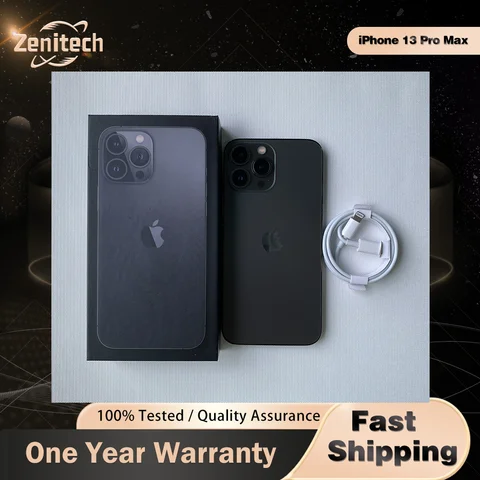 Original Apple iPhone 13 Pro Max Mobile Phone NFC 128GB/256GB/512GB Face ID 120Hz 6.7'' Retina XDR OLED 98% new iphone 13 promax