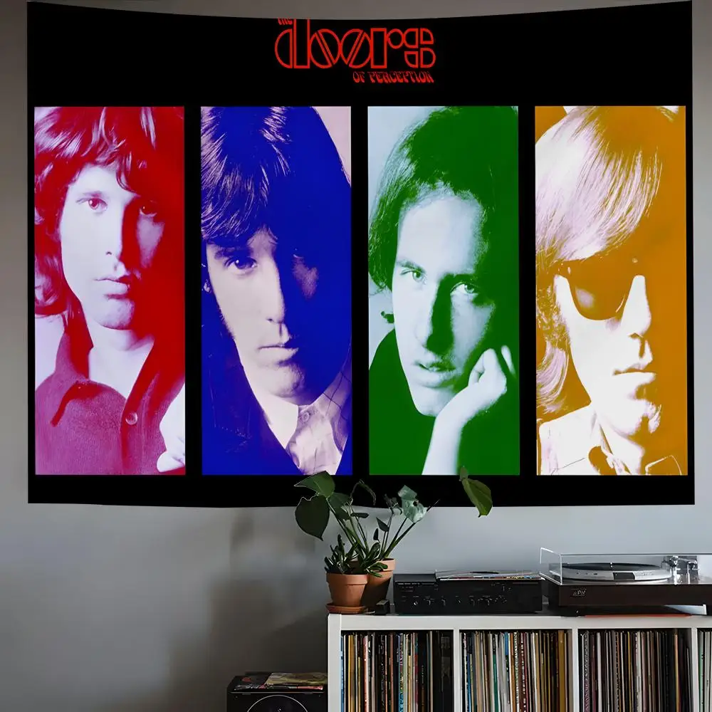 Acid Rock band The Doors Tapestry Multipurpose Home Art for Living Room Bedroom Dorm High Quality Soft Fabric