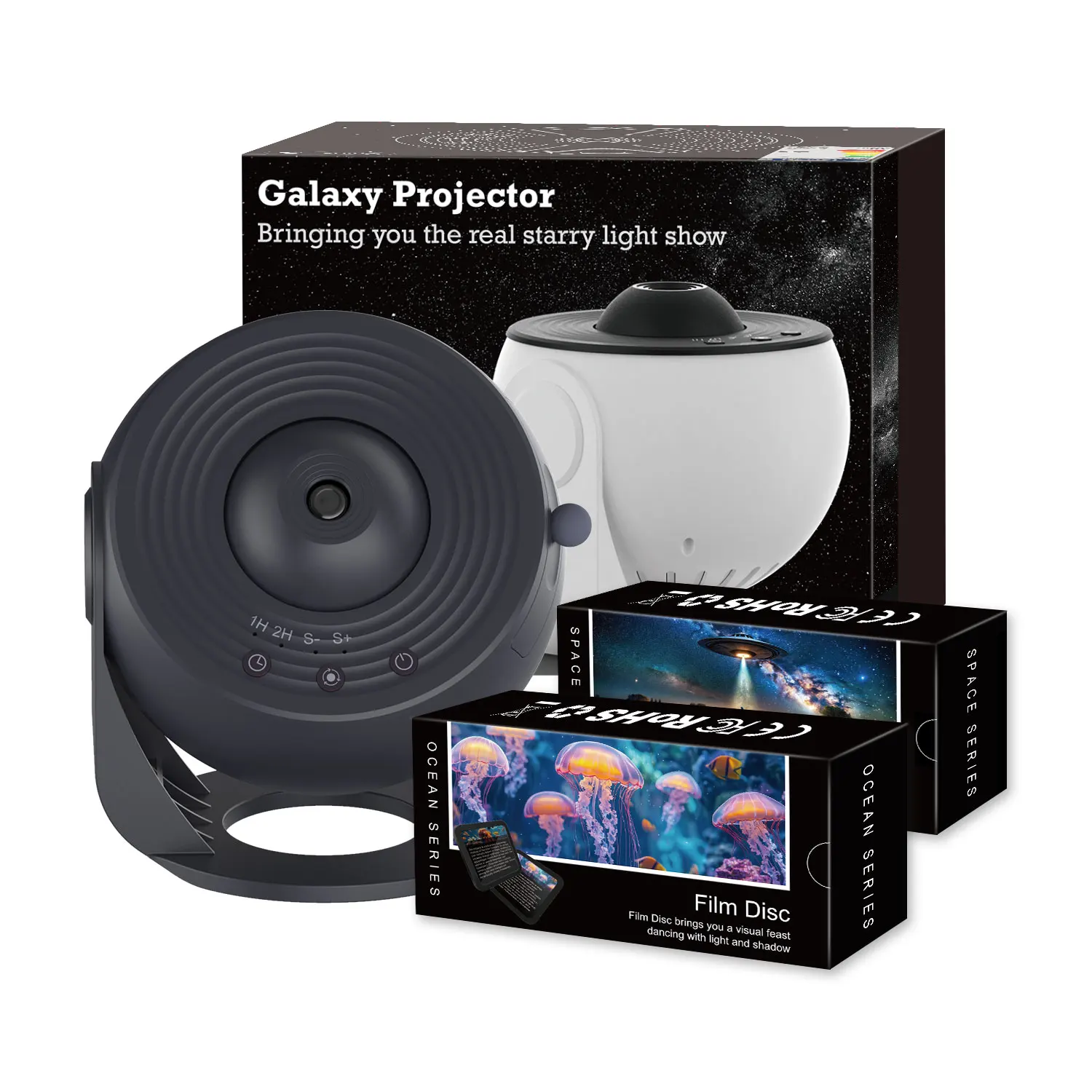 Ozean-Sternenhimmel-Projektor Nachtlicht 12 in 1 Tier-Ozean-Projektor 360 °   Rotierender Sternengalaxie-Projektor zur Raumdekoration