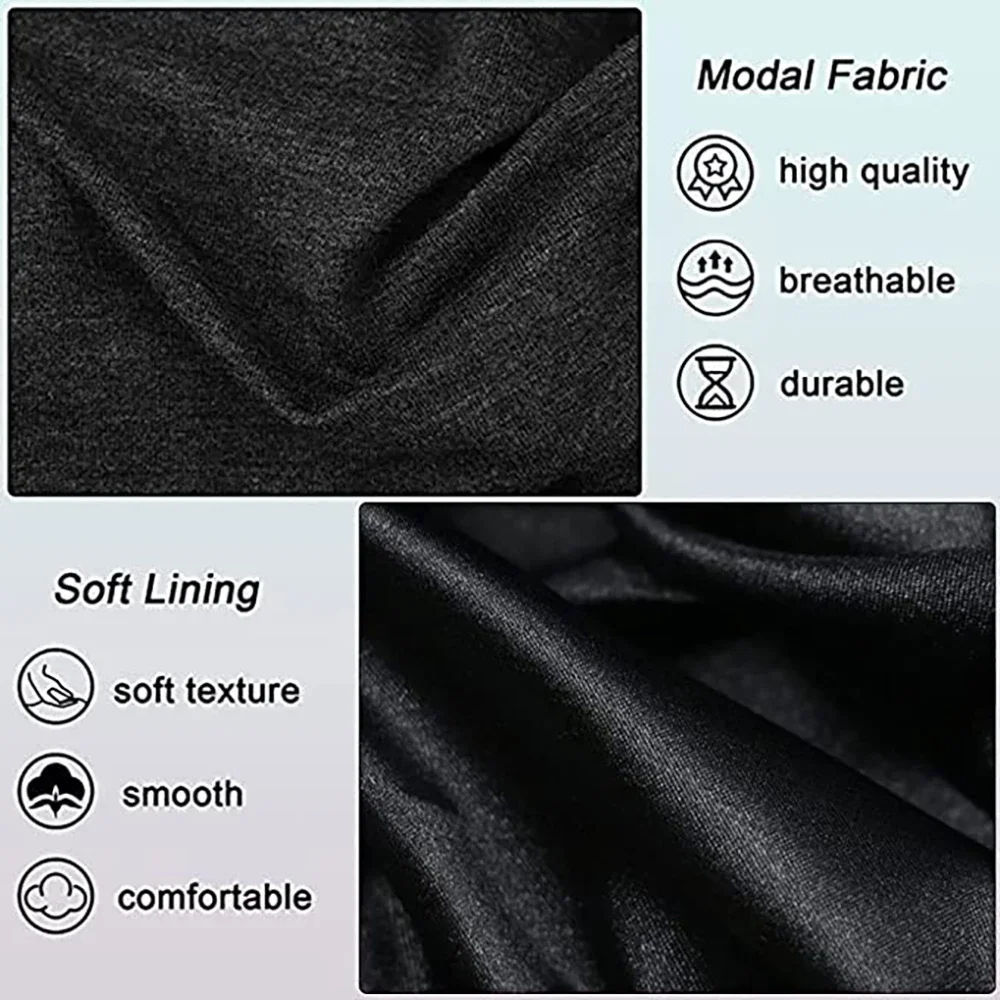 Vintage Turban für Männer Vintage Kopfwickel für Männer Stretch Modal und Satin Turban Schal Krawatte für Haare – Detail 5