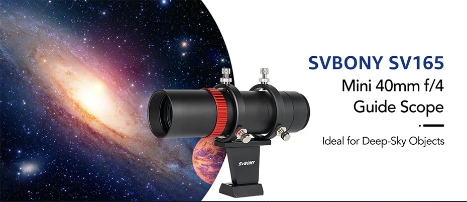 Svbony SV165 Sucherfernrohr für Teleskop, 40 mm, tragbares Mini-Leitfernrohr, F4, 160 mm, mehrfach beschichtet, mit integriertem Spiralfokussierer – Detail 1