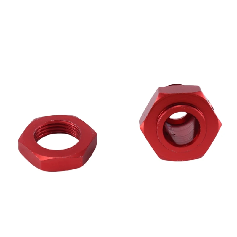 Metal 17Mm Wheel Hex Hub Adapter With Nut Replacement Spare Parts For Arrma 1/10 4S KRATON Outcast RC Car Upgrade Parts,Red