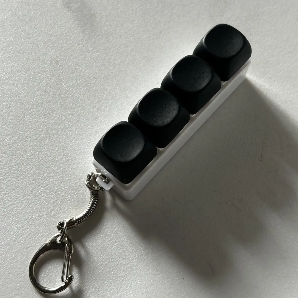 Relaxing DIY Keyboard Fidget Keychain Keys Button Relief Stress Clicker Toy Keycap Pass The Time Pinch Toy Adult