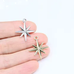 Eruifa 20pcs Beautiful Star Zinc Alloy Charms Pendant Jewelry DIY Necklace Bracelet Earrings 2 Colors