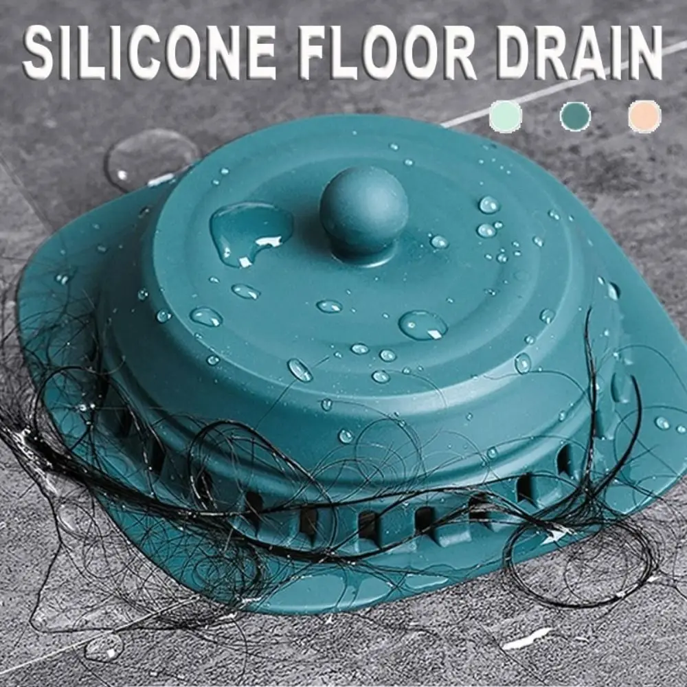 Sewer Anti-Clogging Hair Catcher Stopper Floor Drain Cover Kitchen Sink Filter Anti-odor Silicone Cover Bathroom Accessories