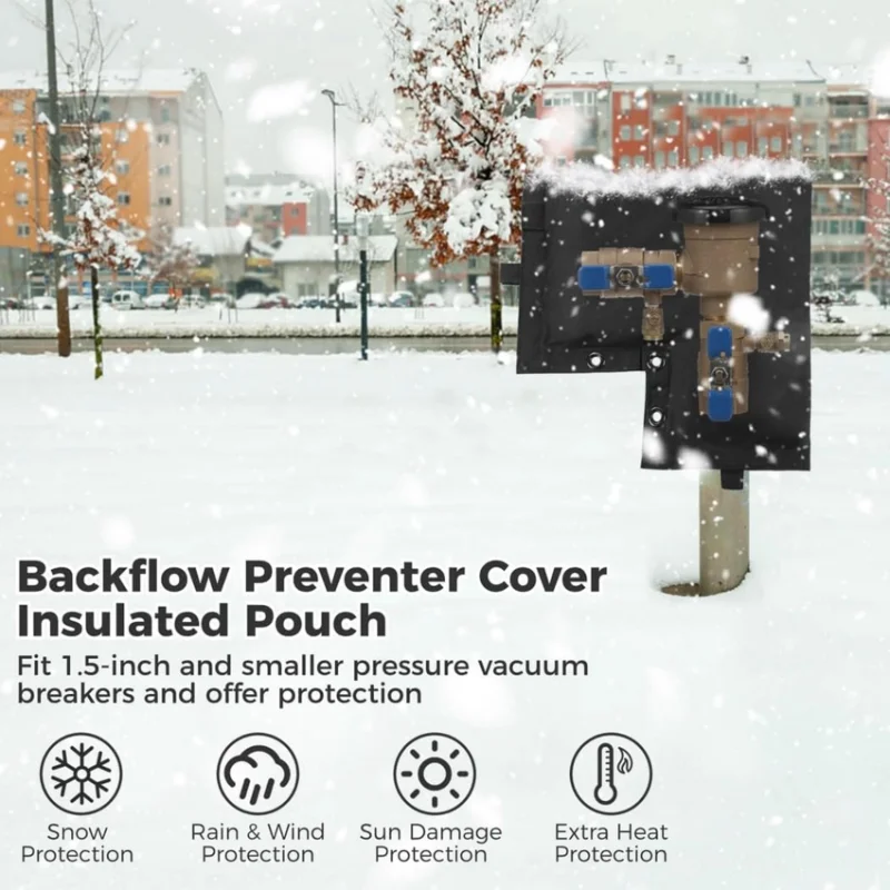 

【HAPPYH】Insulated Outdoor Faucet Cover Sock For Backflow Preventer Valve For Winter Freeze Protection Pouch
