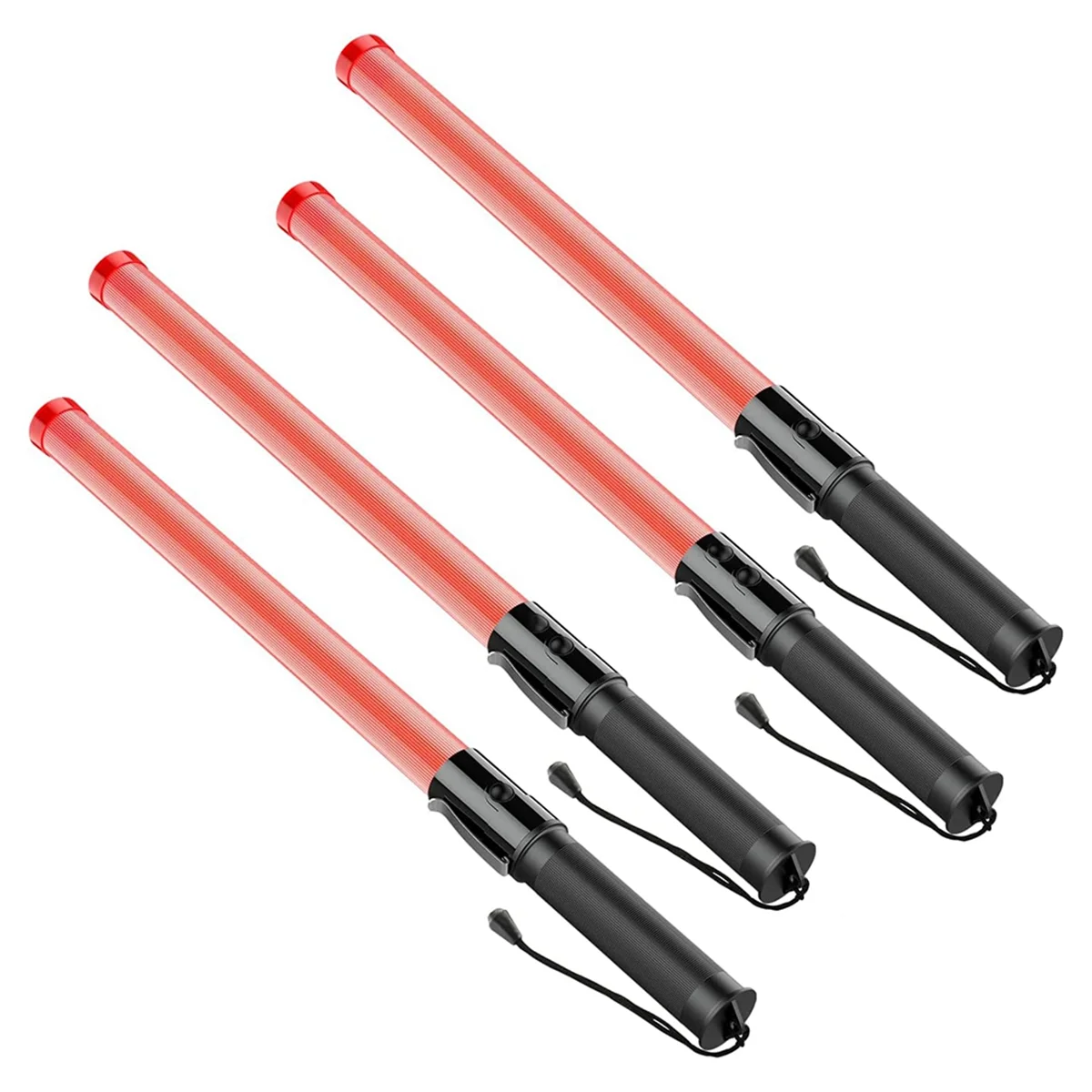 Supernew  4Pack Traffic Wand 21Inch Led Traffic Control Wand Safety Light Wand with 2Flashing Modes Air Marshaling Signal Wand