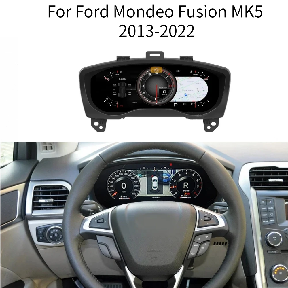 

LCD Android Screen for Ford Mondeo Fusion 2013-2022 Speedometer Car Digital Cluster Virtual Cockpit Dashboard Instrument Panel