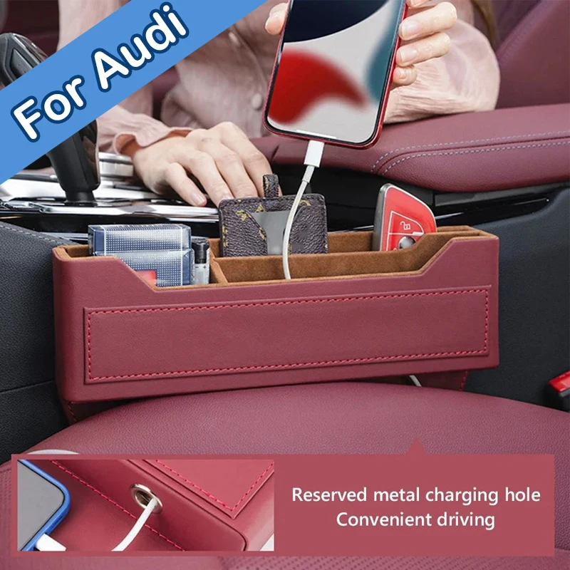 

Car Seat Gap Organizer Storage Box Pocket Multifunction For Audi A6 C8 S6 RS6 A3 S3 RS3 A8 RS8 D5 A7 S7 Q7 SQ7 4K Q8 SQ8 E-TRON