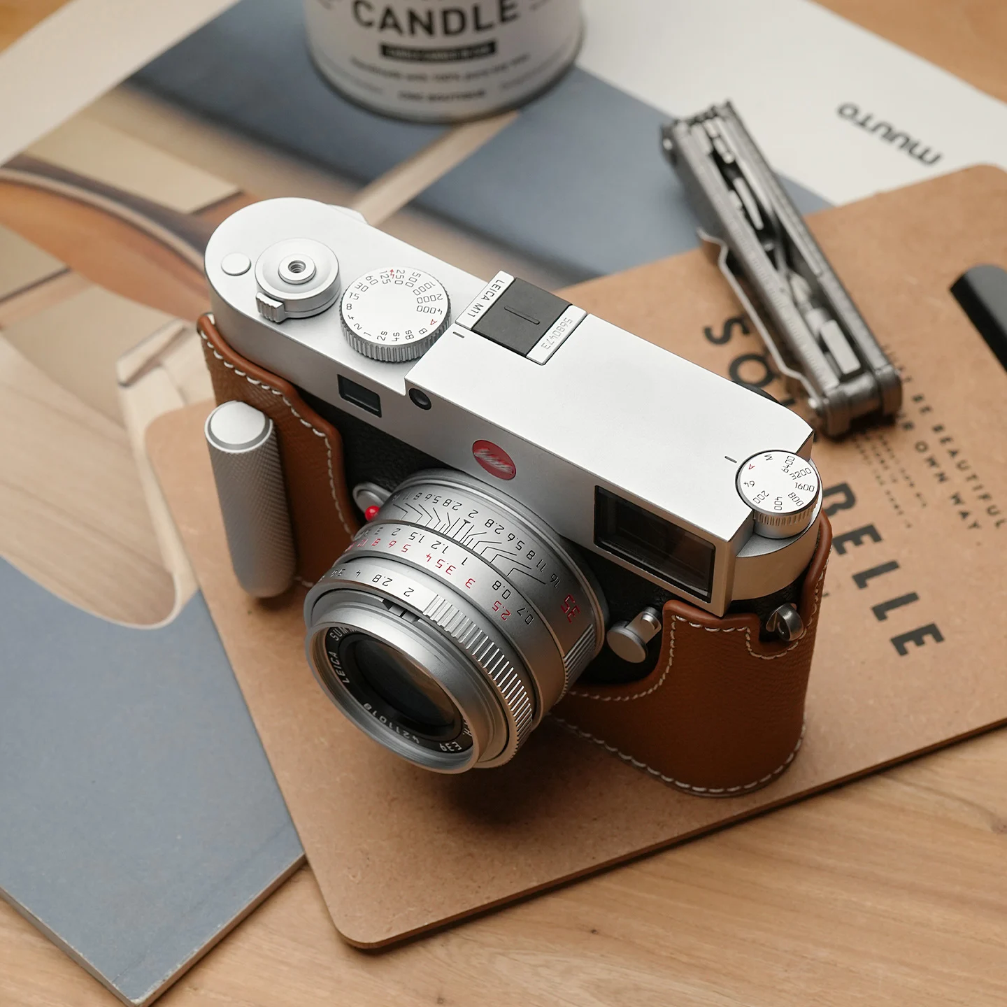 Mr.Stone for  M11 Leather Camera Case Leica M EV1 Metal Handle Case Bodysuit Leather Camera Case Leica M11 Handmade Leica M11