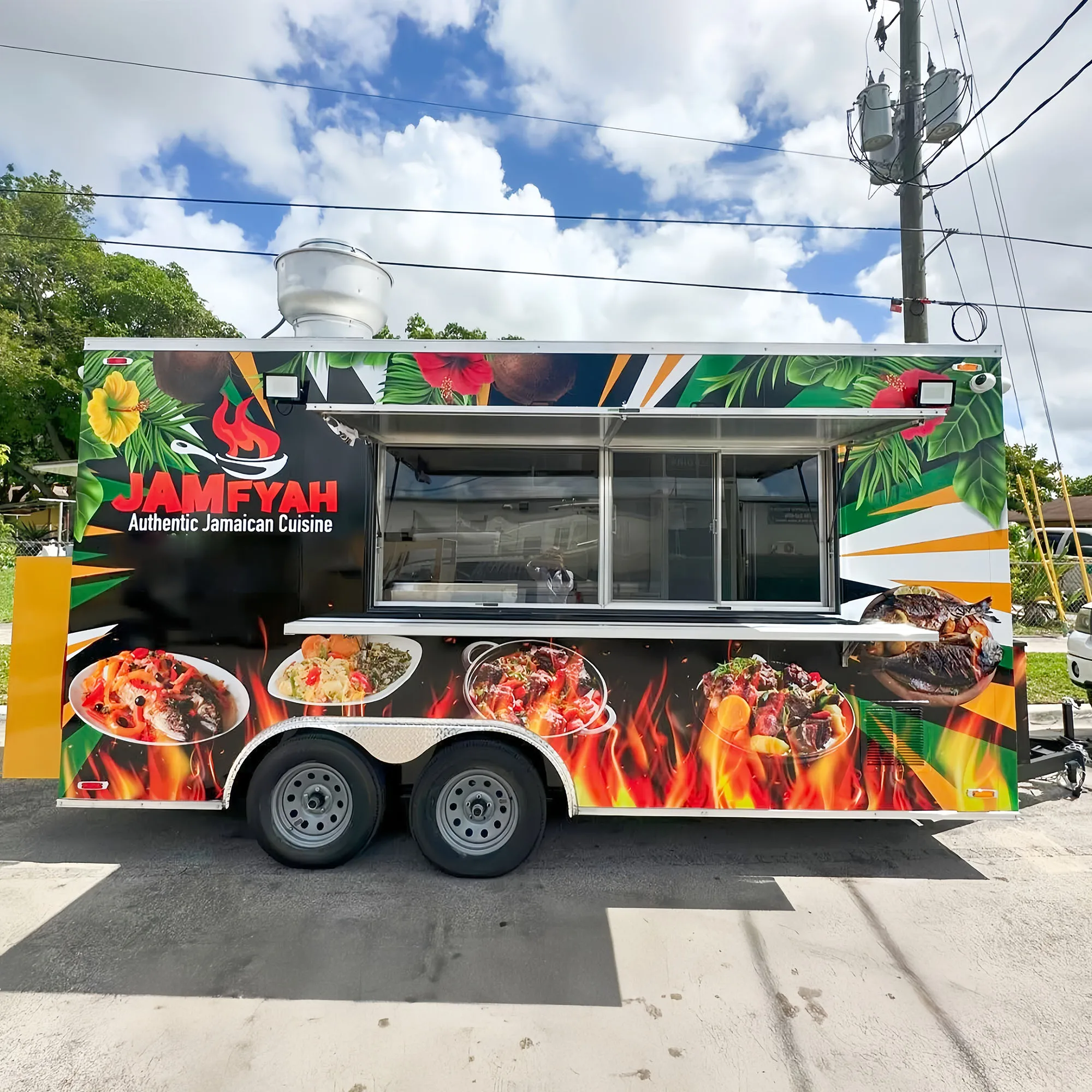 

Street Food Trailer Mobile Catering Truck BBQ Grill Food Van Trailer with Fully Equipped Kitchen