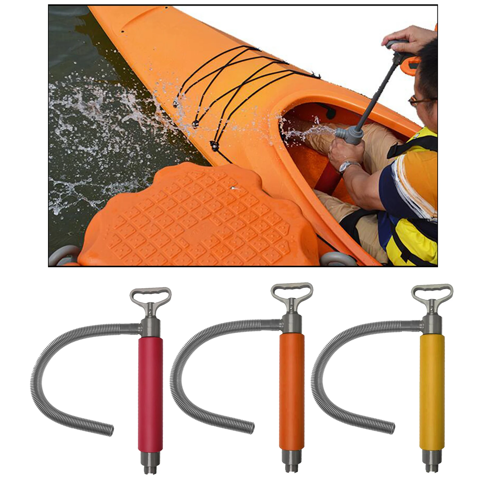 Kayak Bilge Pump 46cm Canoes Emergency Hand Pumps Survival Tool Sump Pump