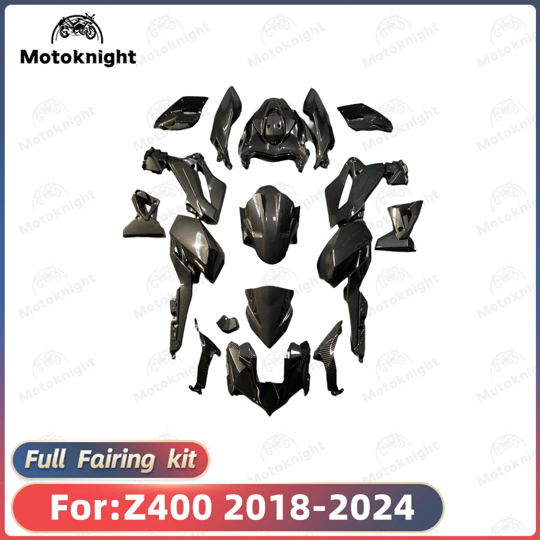 

Motorcycle full Fairing Body Kit fit for KAWASAKI Z400 ER400 2018 2019 2020 2021 2022 18 19 20 21 e Set of Carbon Fibre Paint