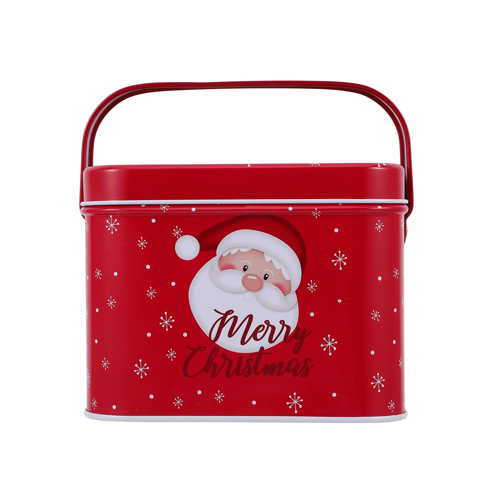 

Gift Storage Tin Box Rectangular Christmas Holiday Candy Container Kitchen Biscuit Jar Party Favor Metal Can Organizer