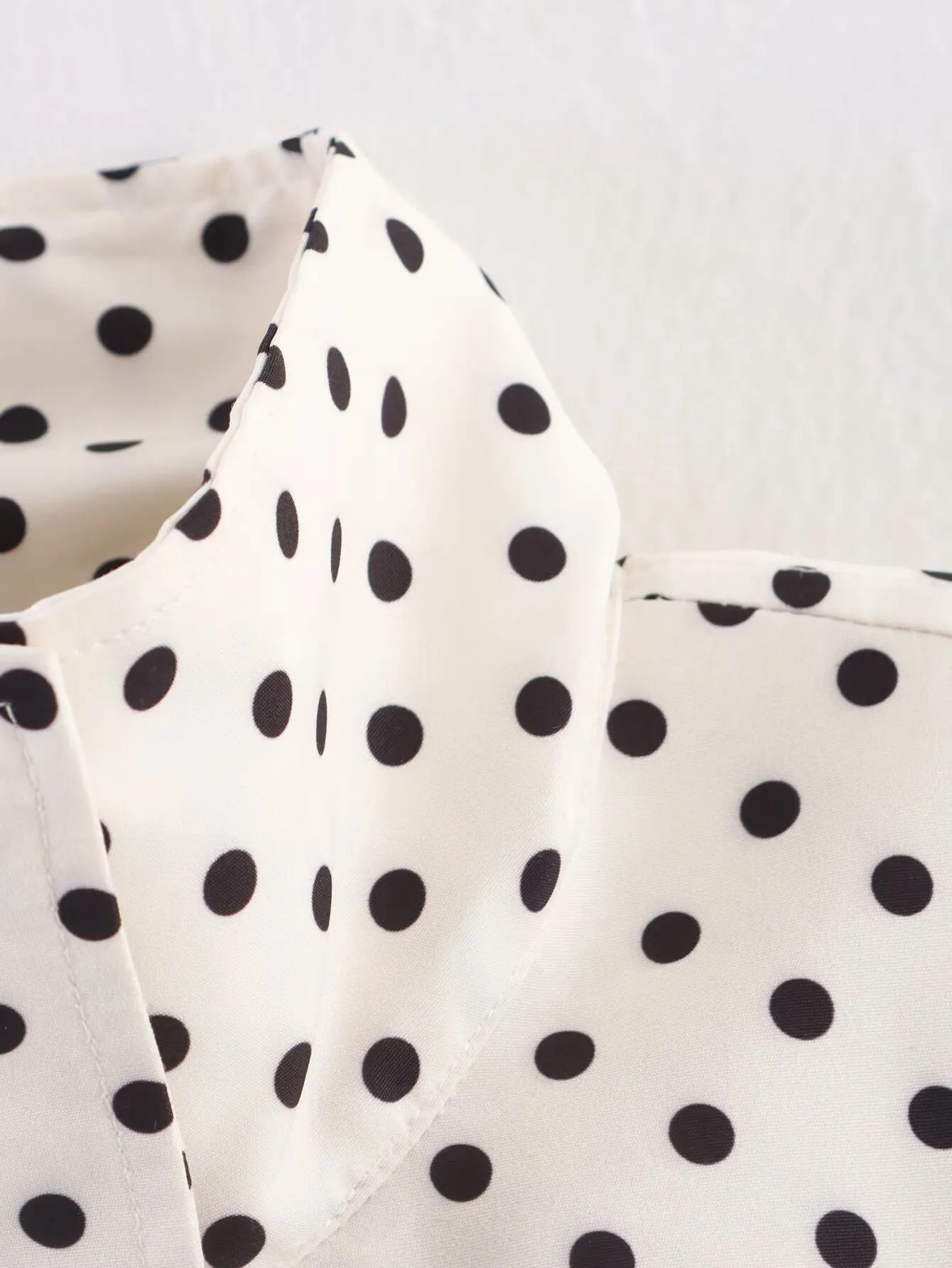 HH Weibliche Herbst Mode Polka Dot Gedruckt Set Lange Ärmel Rollkragen Kordelzug Jacke + A-line Shorts frauen Vintage Anzug – Detail 28
