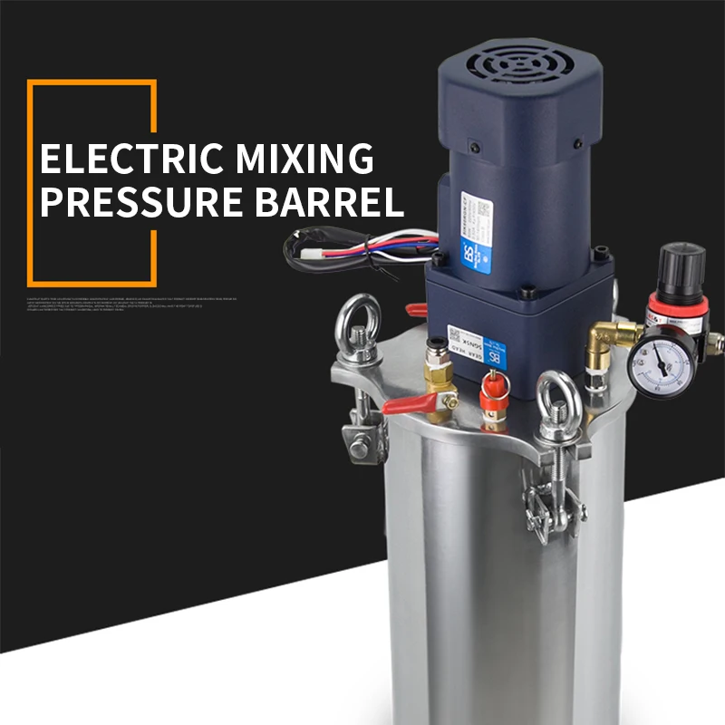 

Electric mixing pressure barrel 3L stainless steel barrel dispensing machine pressure dispensing storage barrel