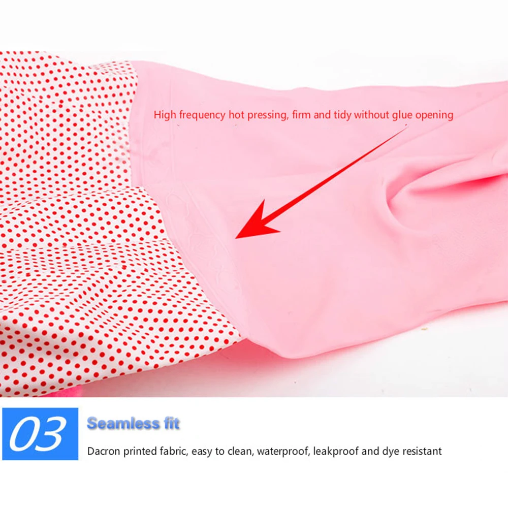 ​​Dishwashing Cleaning Gloves Home Waterproof Non-slip Thick ​​Fleece Latex Rubber Gloves Thermal Laundry Dishwashing Gloves