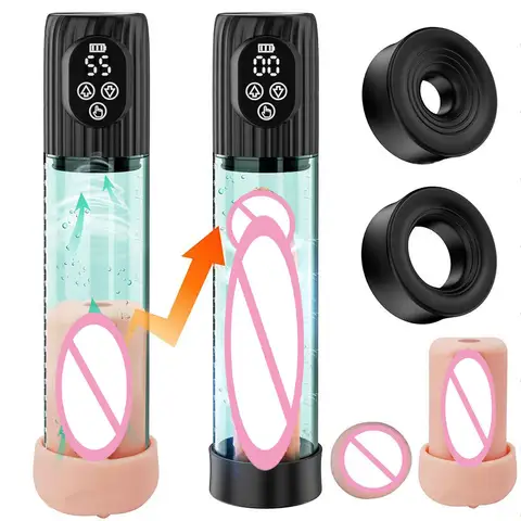 Man Peniss Therapy Massage Pump Electric Water Peniss Enlarge Vacuum Pump Waterproof Automatic Cock Enlarger Pump Male sexx Toys