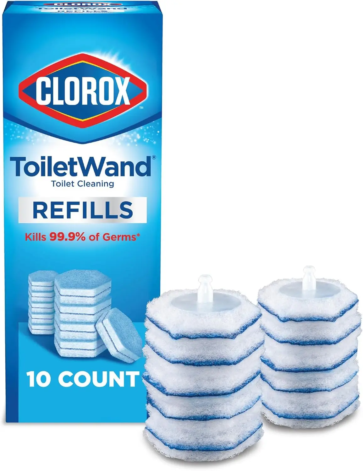 

Toilet Cleaner Refills, Original Toilet Brush, 10 Count for Easy Bathroom Cleaning