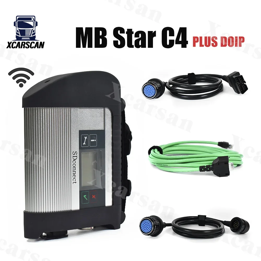 

Xentry MB STAR C4 Full Chip SD Connect Compact C4 DOIP Car Truck software Multiplexer For Benz C4 Diagnostic Tool