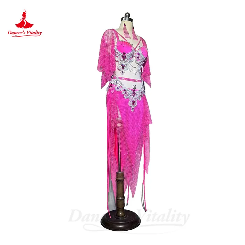 Belly Dance Costume for Women Custom Senior Bra Top+short Skirt 2pcs Adult Children Oriental Belly Dancing Performance Outfit