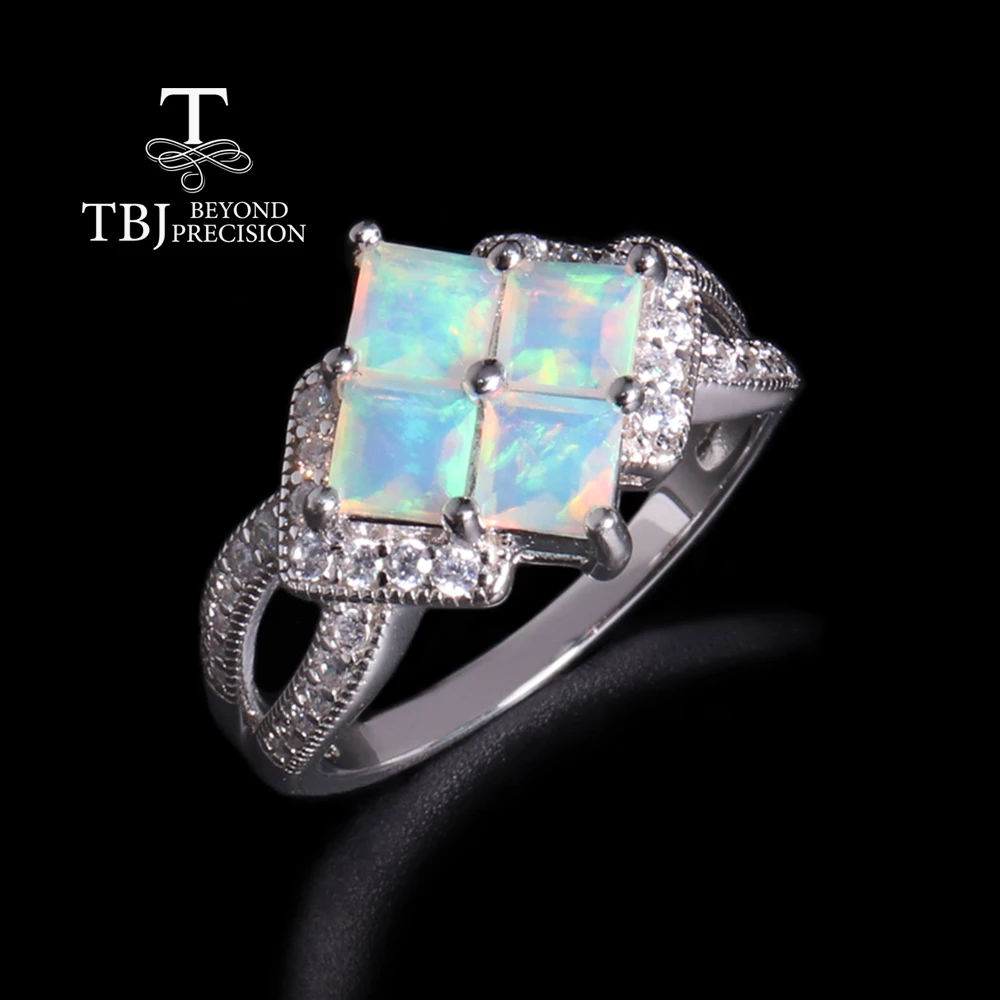 

925 Sterling silver opal ring with 1.23ct natural gemstones good quality fine jewelry for women wife mom nice gift