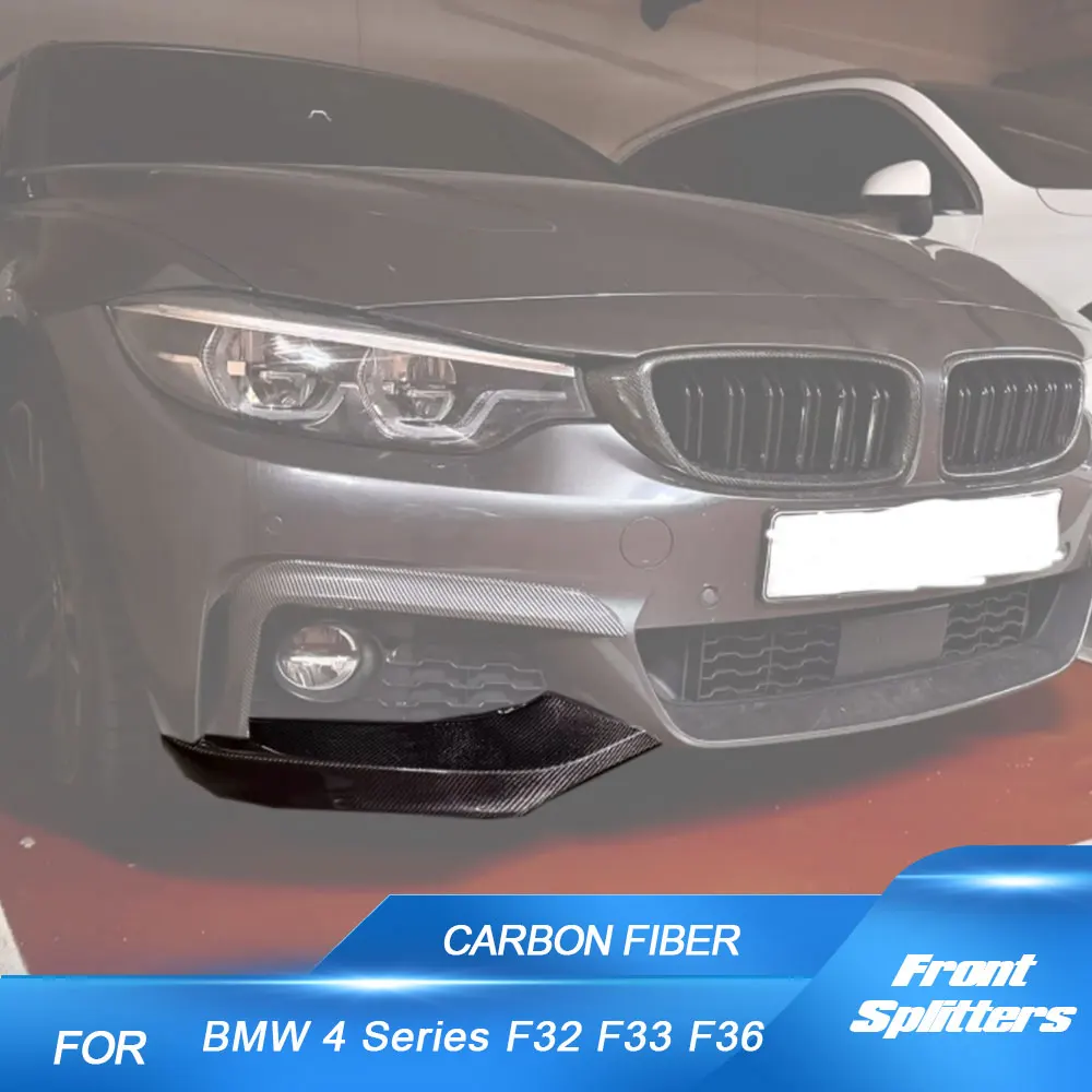 

Передний бампер автомобиля из углеродного волокна/FRP, спойлер, сплиттер для BMW 4 серии F32 F33 F36 M Sport 2013-2017, передние сплиттеры