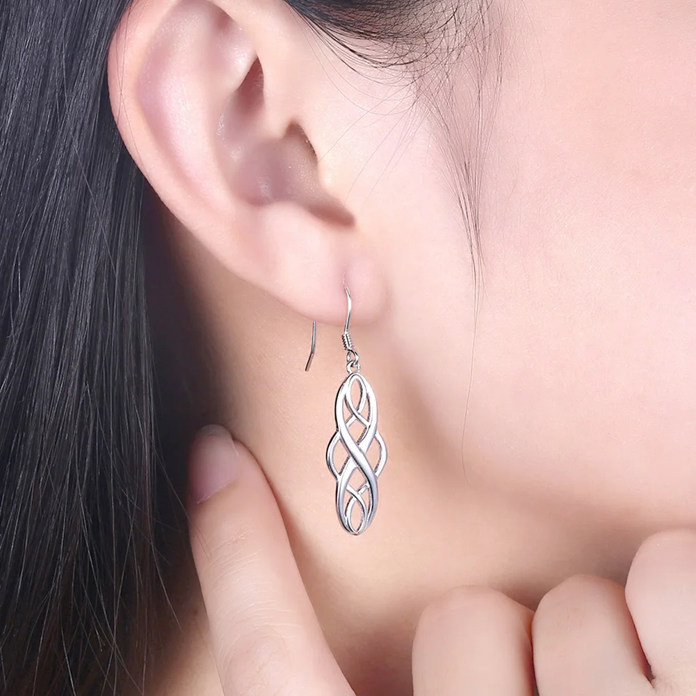 

Selling party 925 Sterling Silver Earrings for Women Fine Jewelry Valentine's Day Gift Exquisite drop