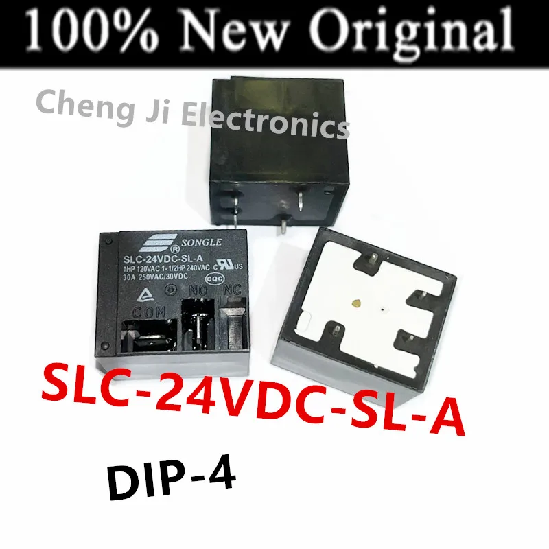 10PCS/Lot   SLC-05VDC-SL-A 、SLC-12VDC-SL-A 、SLC-24VDC-SL-A   DIP-4  New original Relay A set of normally open