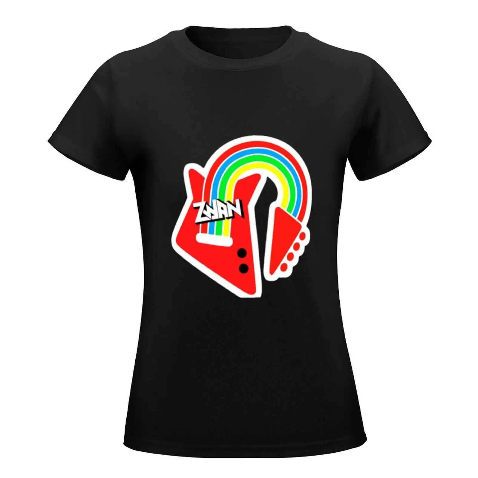 ZWAN T-Shirt plain Aesthetic clothing kawaii clothes blanks black t shirts for Women