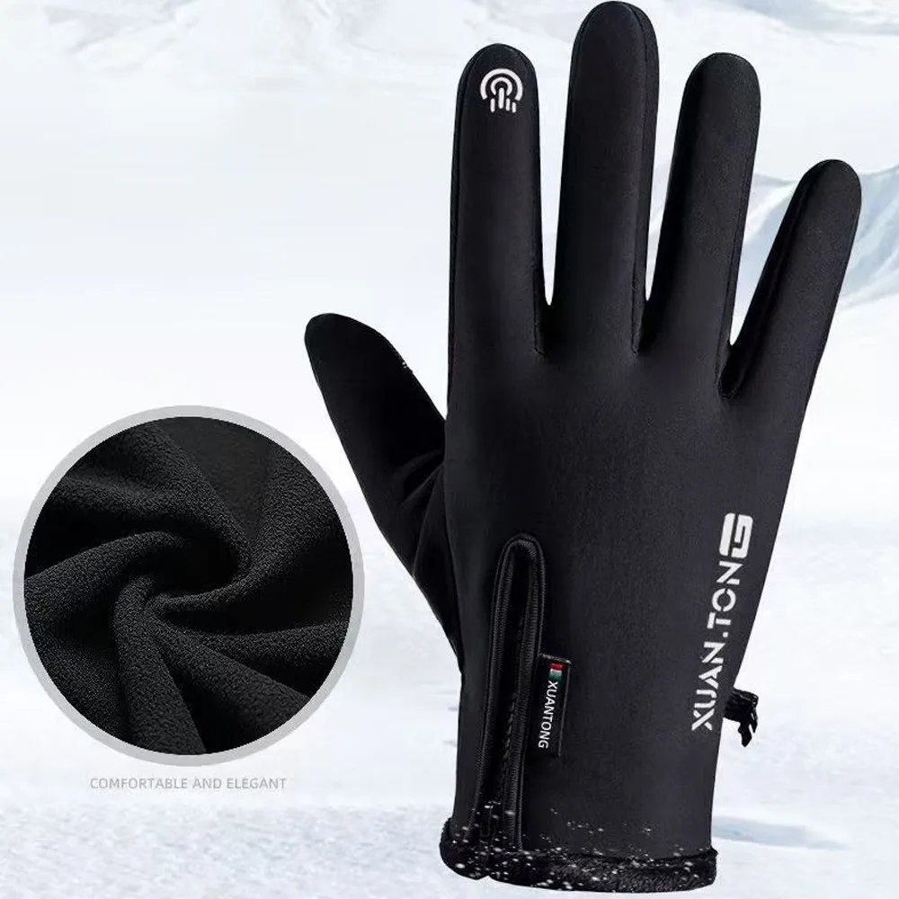 New Windproof Riding Gloves Touch Screen Non-slip Warm Gloves Thickned Waterproof Mittens Winter