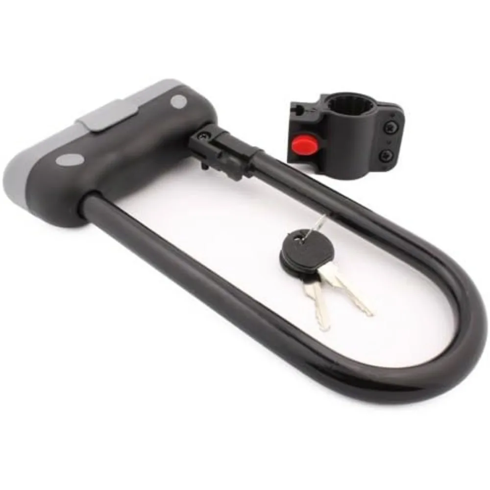 

Сверхмощный велосипедный замок с U-образной планкой 14 мм, противоугонный велосипедный U-образный замок с монтажным кронштейном и 2 ключами