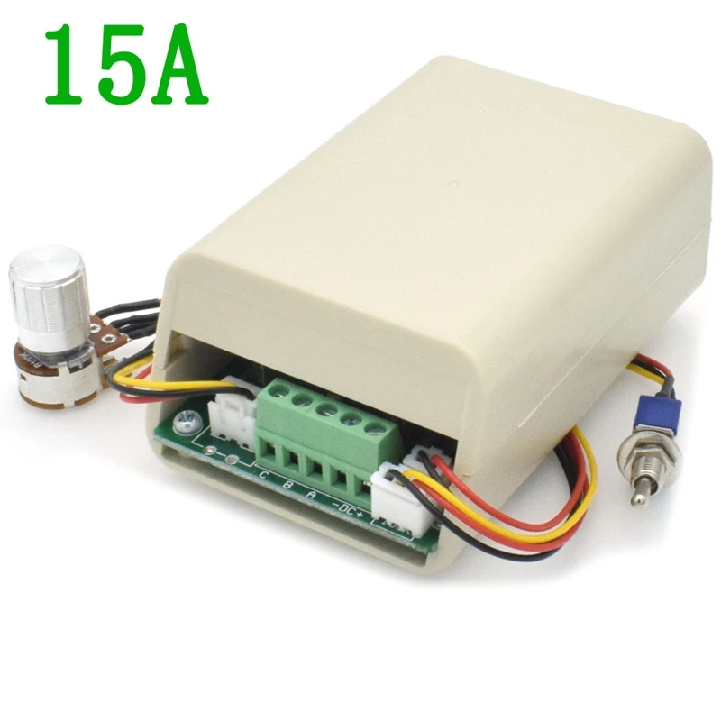 TTKK Bldc controlador de velocidad de Motor trifásico sin escobillas, Unidad de ventilador Dc 5-36V 15A con interruptor de potenciómetro 12V 24V