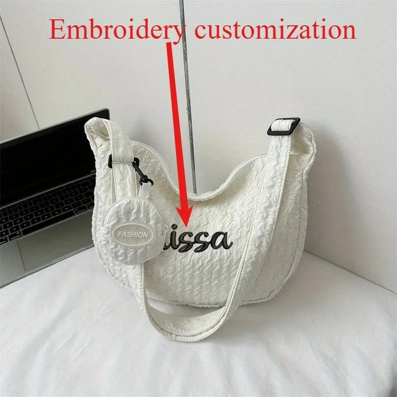 

Холщовая сумка для девочек по индивидуальному заказу - индивидуальное имя, двойной стиль, через плечо, простой, идеально подходит для подарка на день рождения/Рождество для девочек