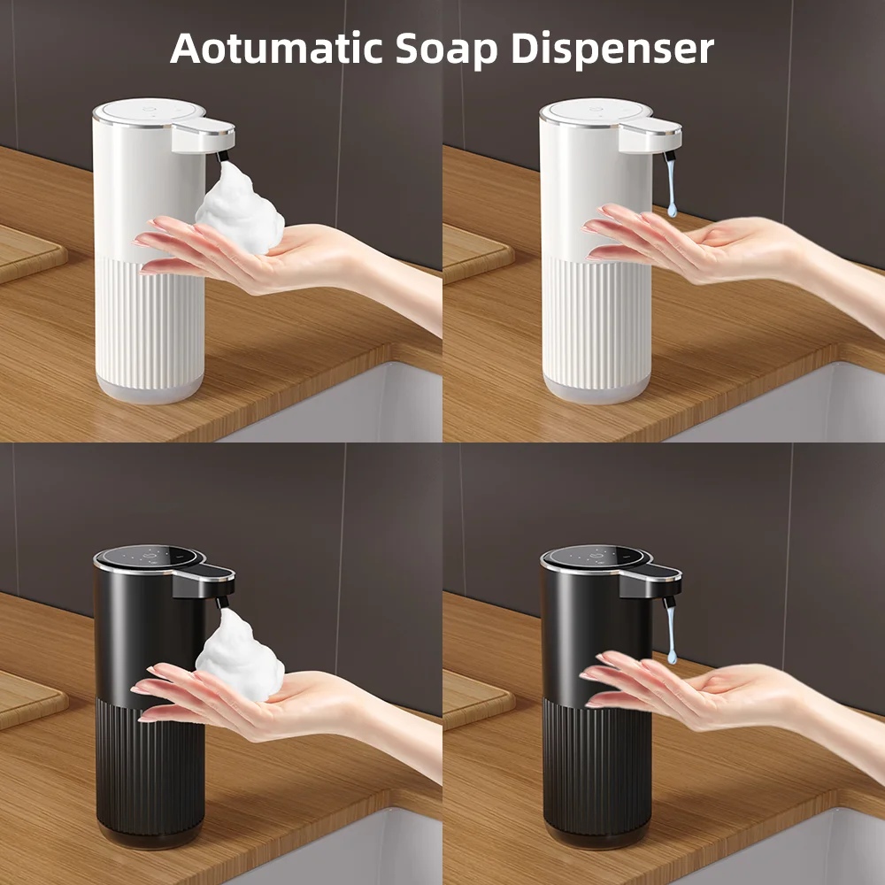 

360ML Light Display Rechargeable 4-Gears Adjustable Foam/Gels Smart Infrared Automatic Sense Soap Dispenser For Kitchen Bathroom