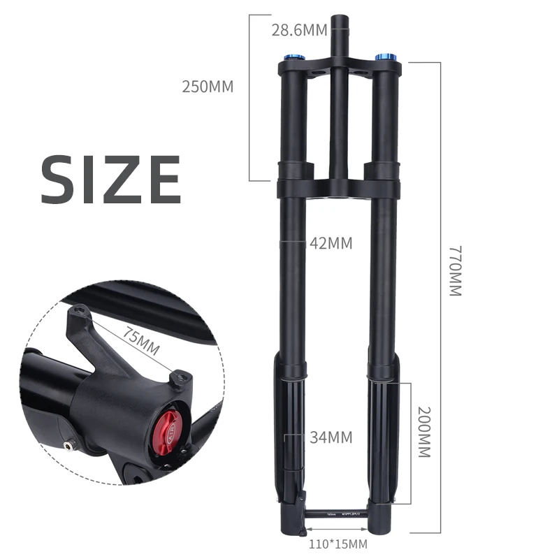 Fat Bicycle Fork 29er MTB DH FR Shoulder Reverse Ajustment Mountain Bike Shock Absorber Air Suspension Bicycle Fork 26er 27.5er