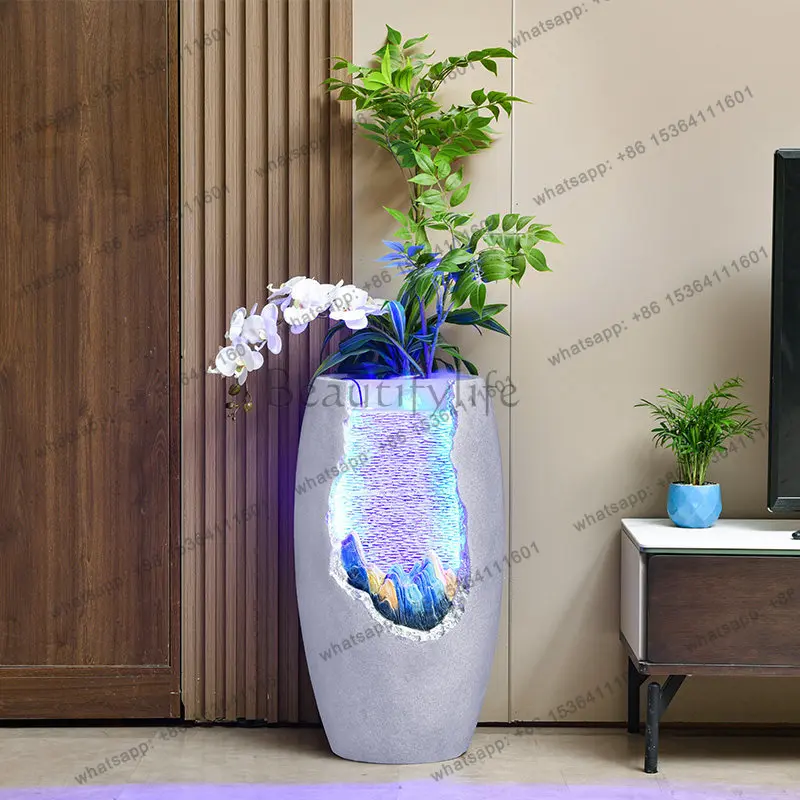 Lucky rockery flowing water ornament fountain humidification decoration entrance landing