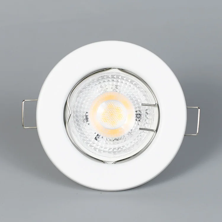 Zinc Alloy White/Black/Satin Nickel LED Lighting Fixture Cut-out 60mm GU10 Frame Recessed Fixture Spot Downlight Housing