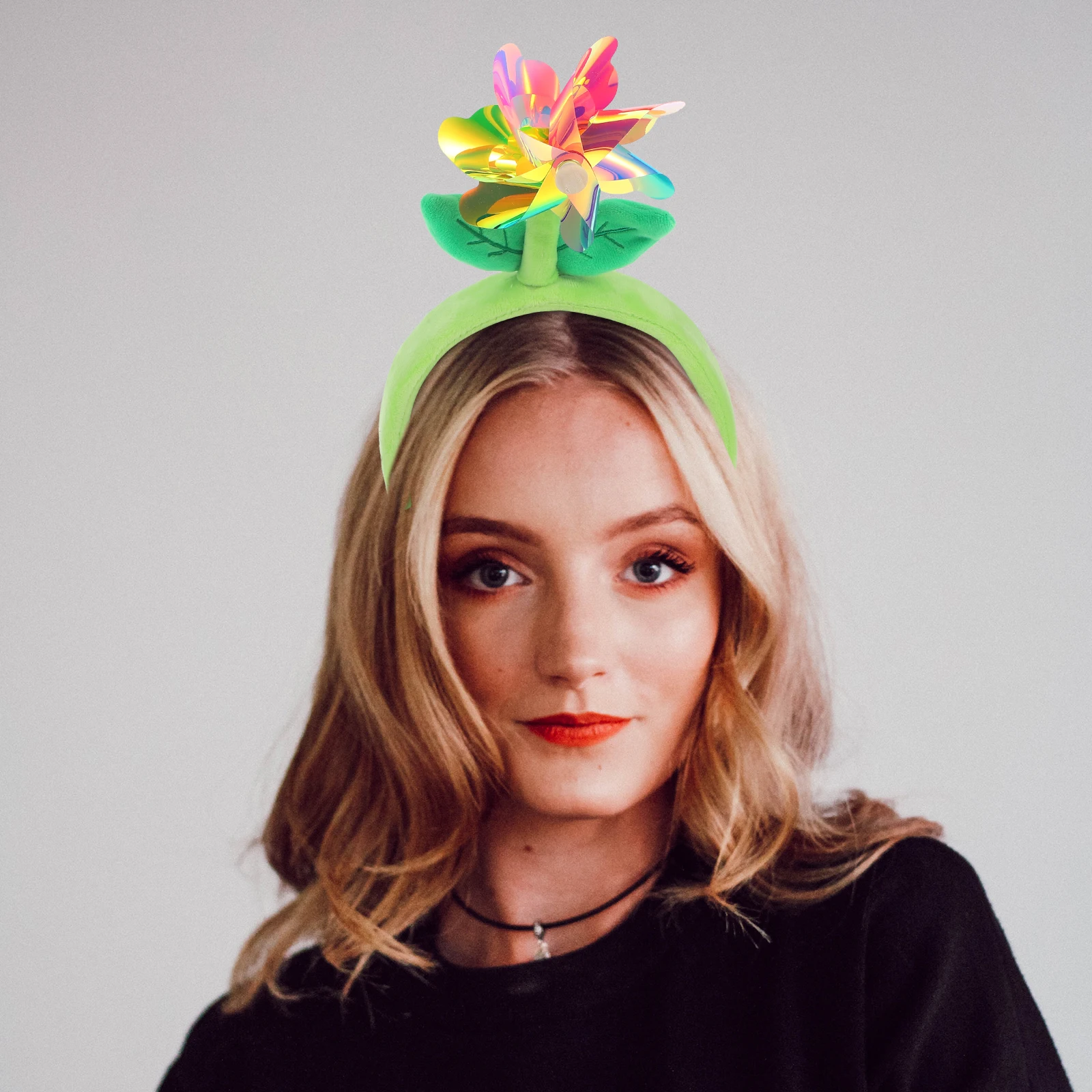 

Красочная повязка на голову с ветряной мельницей, обруч для волос с героями мультфильмов, креативные повязки на голову для женщин, милые модные забавные аксессуары из ткани для макияжа, женские аксессуары