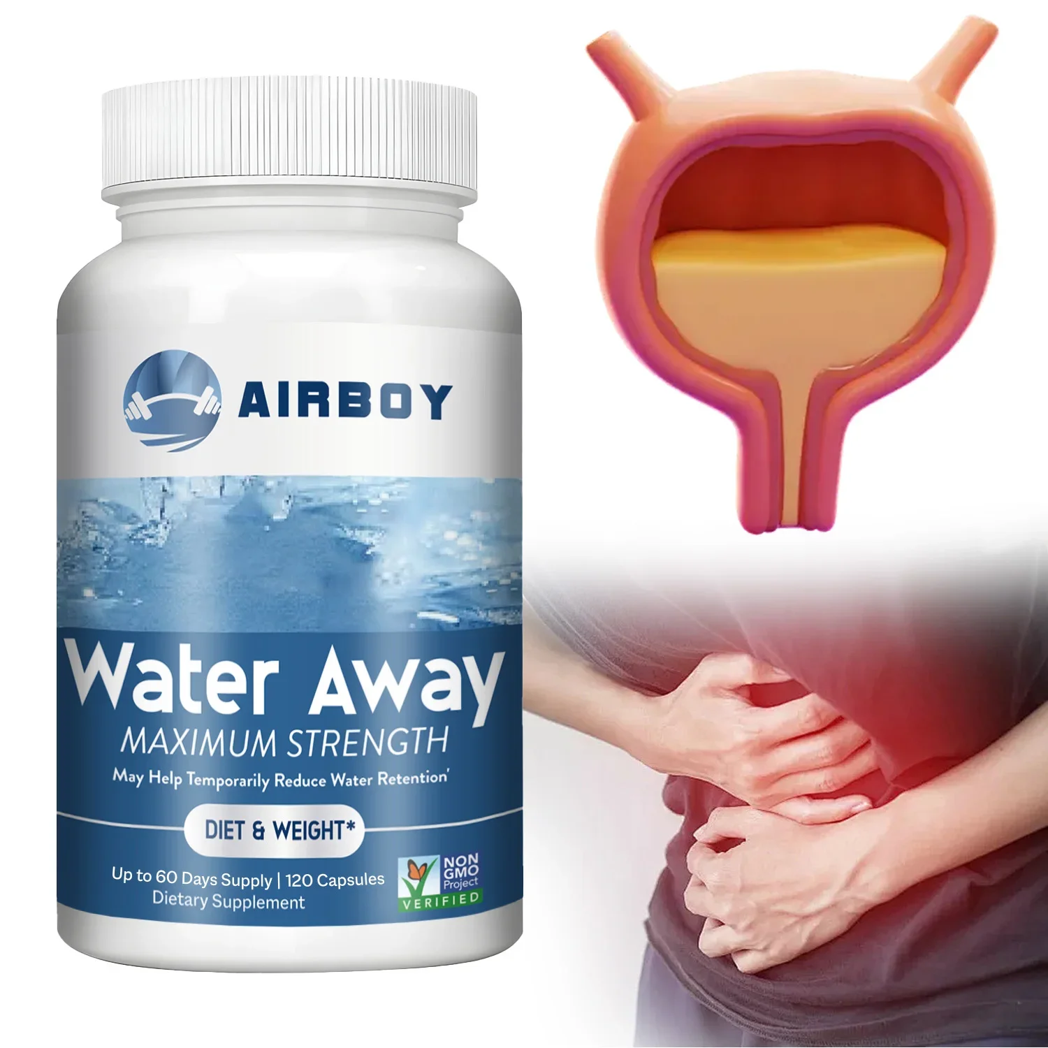 

Water Away Diuretic Supplement - Promote Digestion, Reduces Bloating And Gas, Promotes Urinary & Kidney Health