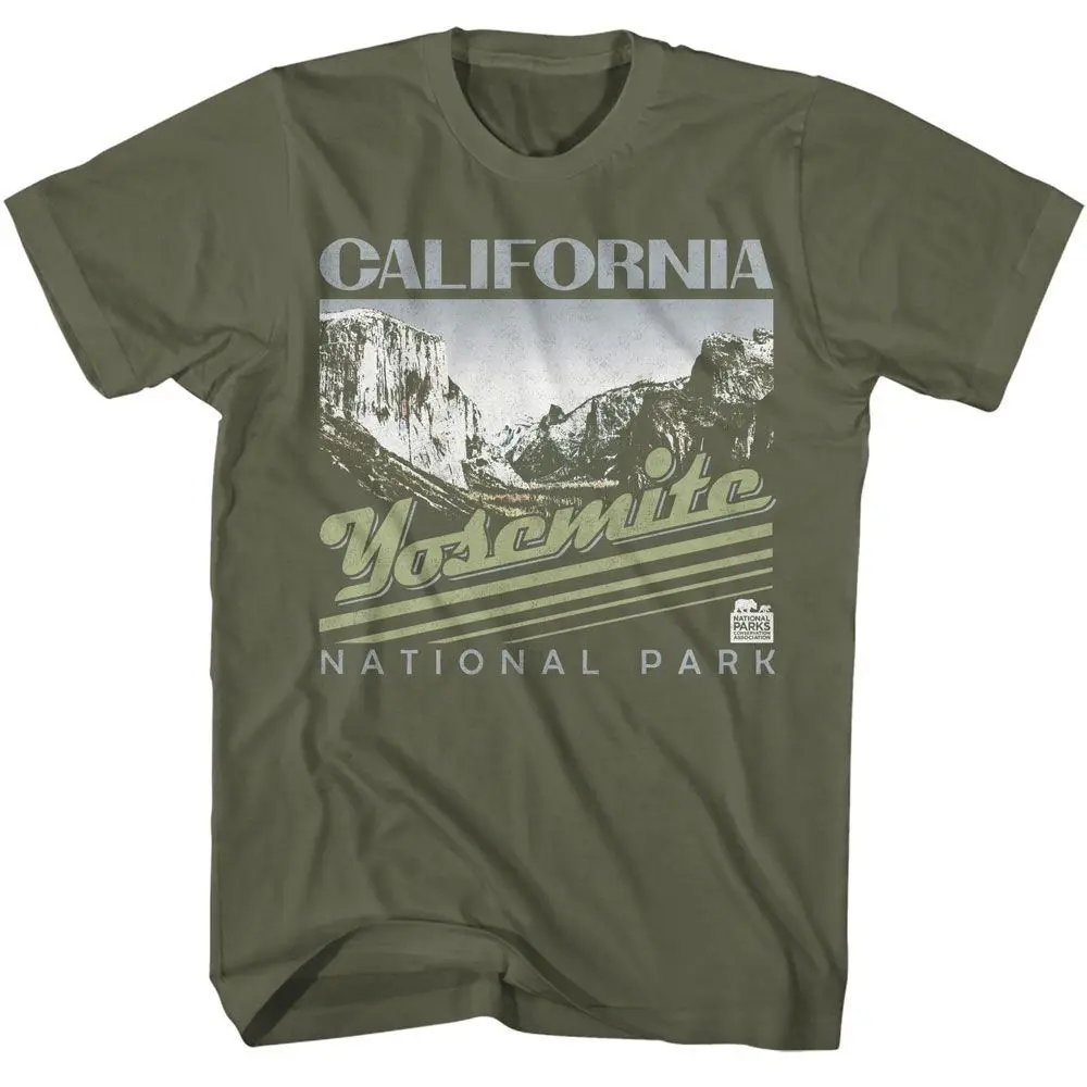 National Parks California Yosemite Green Adult T Shirt