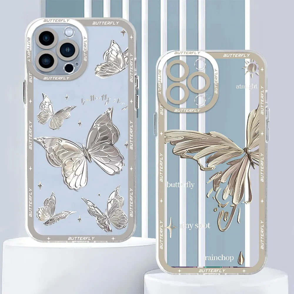 

Beautiful Butterfly Art Phone Case for Samsung Galaxy A32 A22 A72 A31 A50 A21s A51 4G A71 A12 A52 5G Transparent Soft Cover