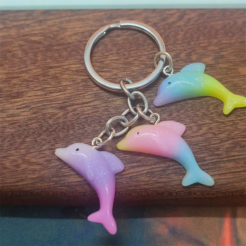 Portachiavi unico simpatico delfino portachiavi animale ciondolo donna uomo accessori gioielli regalo