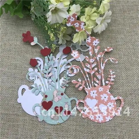 

Craft Stamps Metal Cutting Dies Vase Candle Decoration Die Cut Embossing Card Make Stencil Frame