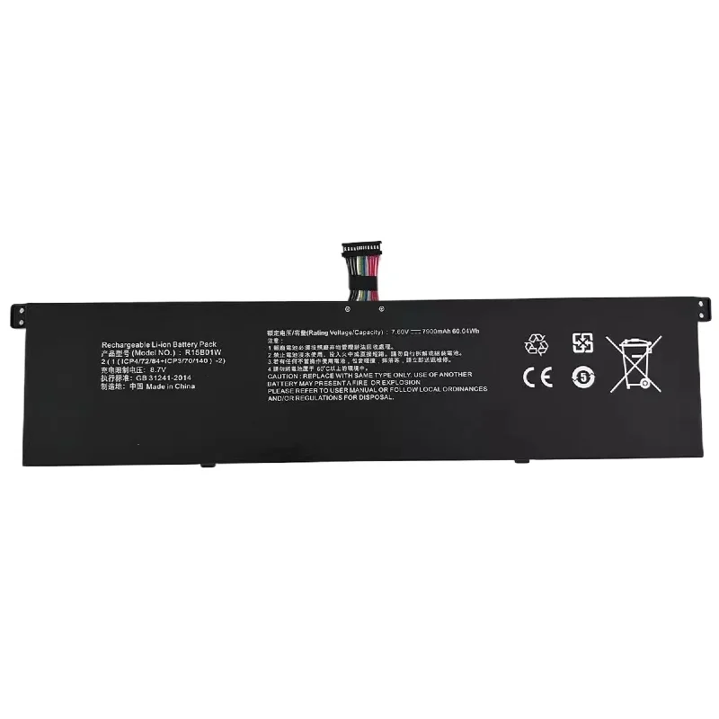 R15B01W New Laptop Battery For Xiaomi Pro 15.6 Series Notebook 7.6V 7900mAh 60.04Wh R15B02W TM1701 171501-AL 171501-AF