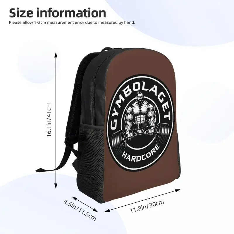 Custom Bodybuilding Fitness Muscle Gym Backpack for Women Men Waterproof School College Bag Printing Bookbag